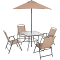 Cutom color and logo patio garden set mental folding bistro set 6 piece